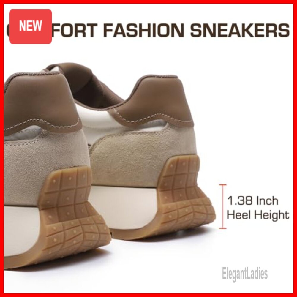 Platform Sneakers Suede Patchwork Non-Slip Walkin… - image 4